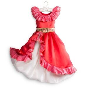 Sz 4 Disney Elena of Avalon Red and Gold Dress Costume